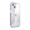 Speck Presidio Perfect-Clear mit Griffen + MagSafe - iPhone 13 Hülle mit MICROBAN-Beschichtung (Klar)