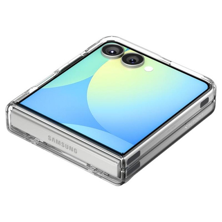 Spigen Ultra Hybrid Pro Mag MagSafe - Etui pour Samsung Galaxy Z Flip 7 (Clair/Blanc)