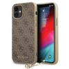 Guess 4G Charms Collection - Coque pour iPhone 12 mini (marron)