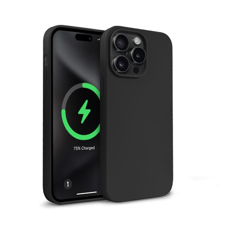 Magnetický kryt Crong Color Cover - iPhone 15 Pro Max MagSafe (černý)