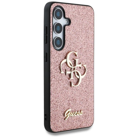 Guess Fixed Glitter Big 4G Metal Logo - Hülle für Samsung Galaxy S25 (rosa)
