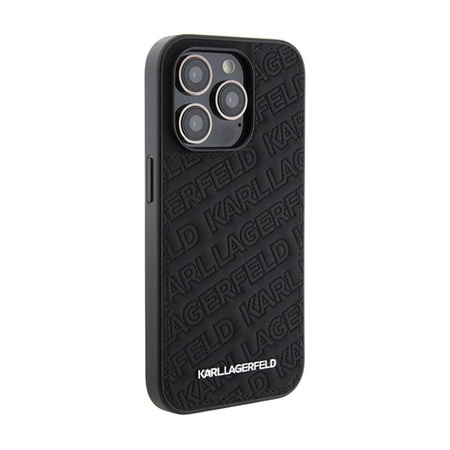 Karl Lagerfeld Quilted K Pattern - iPhone 15 Pro Case (black)