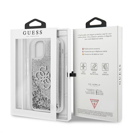 Guess Liquid Glitter 4G Big Logo - iPhone 11 Case (silver)