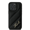 Karl Lagerfeld Quilted Signature - Coque pour iPhone 16 Pro (noir)