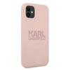 Karl Lagerfeld Silicone Stack Logo - Coque iPhone 11 (rose)