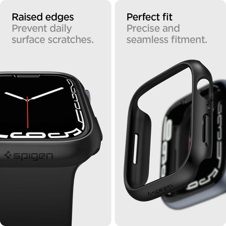 Spigen Thin Fit - Étui pour Apple Watch 8 / Watch 7 45 mm (noir)