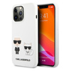 Karl Lagerfeld Silicone Karl & Choupette - Coque iPhone 13 Pro Max (blanc)