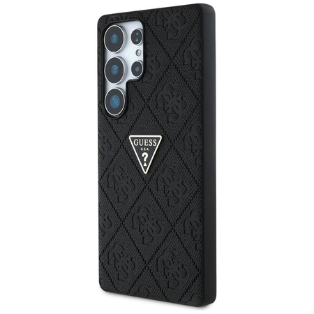 Guess Hot Stamp 4G Pattern Triangle Metal Logo - Hülle für Samsung Galaxy S25 Ultra (schwarz)