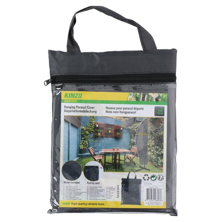 Kinzo - Schutzhülle für Gartenschirm 265x70 cm (Anthrazit)