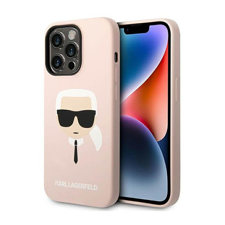 Karl Lagerfeld Silicone Iconic Karl`s Head - iPhone 14 Pro Max Case (pink)