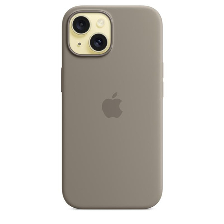 Apple Silikonhülle - Silikonhülle mit MagSafe für iPhone 15 (Aschbraun)