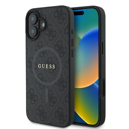 Guess 4G Ring Classic Logo MagSafe - iPhone 16 Plus Tasche (schwarz)