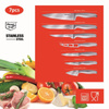 Alpina - Set de couteaux en acier inoxydable 7 pcs.