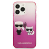 Karl Lagerfeld Gradient Ikonik Karl & Choupette - Coque iPhone 13 Pro Max (rose)