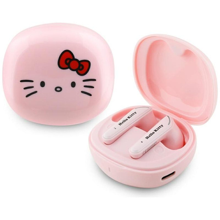 Hello Kitty O Glossy Finish - sluchátka TWS + nabíjecí pouzdro (růžové)