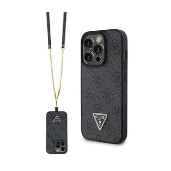 Guess Crossbody 4G Metall-Logo - iPhone 15 Pro Tasche (schwarz)