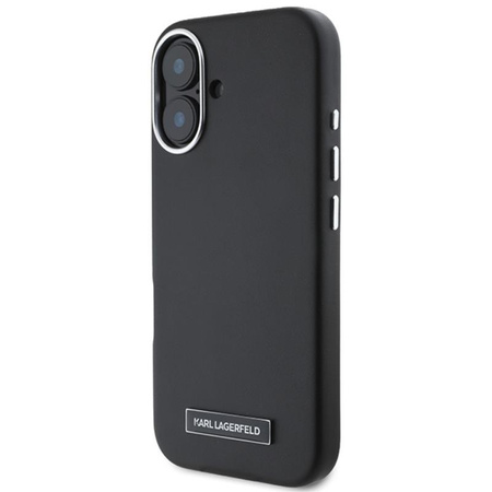 Karl Lagerfeld FW Metal Plate MagSafe - Case for iPhone 16 Plus (black)