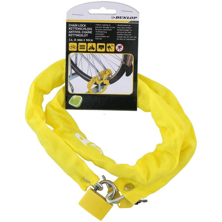 Dunlop - Anti-theft bicycle clasp 90 cm (Yellow)