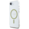 Guess IML Glitter Circle MagSafe - pouzdro pro iPhone 16e (průhledné)