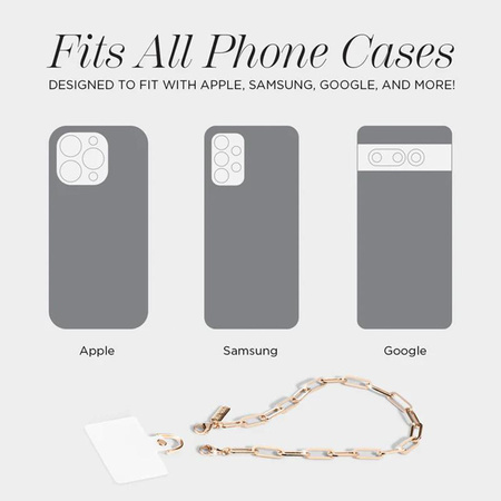 Case-Mate Link Chain Phone Wristlet - Univerzális telefon kulcstartó (Silver Pearl)