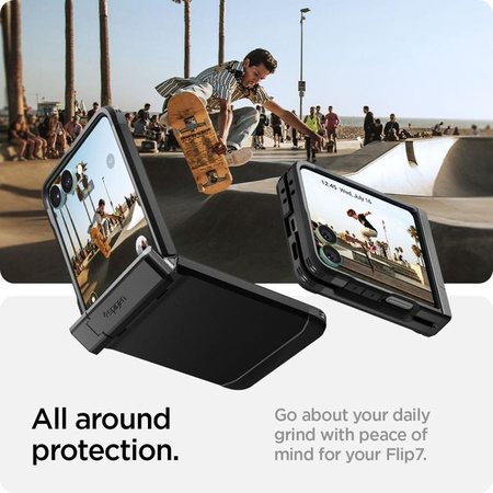 Spigen Tough Armor Pro MagSafe - Gehäuse für Samsung Galaxy Z Flip 7 (Schwarz)