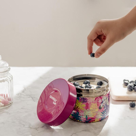 Quokka Whim Kinder-Essensbehälter - Thermoskanne für Kinder, 369 ml (Zebras)