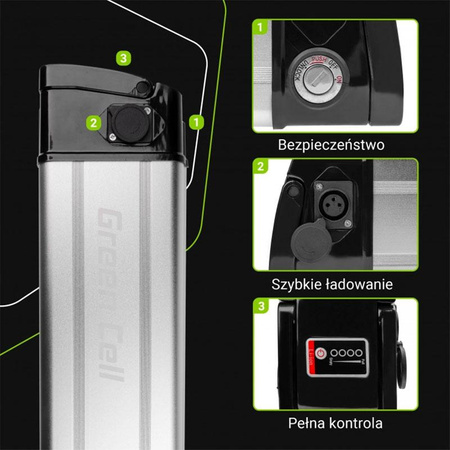 Green Cell - 11Ah (396Wh) Batterie für E-Bike 36V Elektrofahrrad