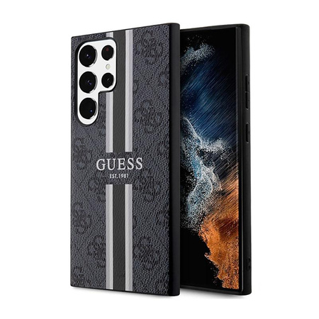 Guess 4G Printed Stripe - Samsung Galaxy S23 Ultra Case (black)