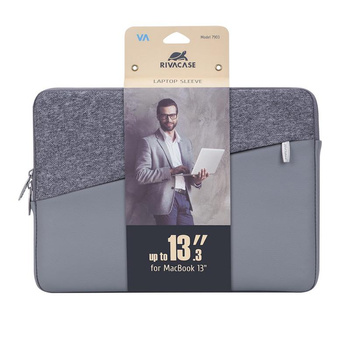 Rivacase - Egmont, sacoche pour ordinateur portable, laptop 13.3" (gris)