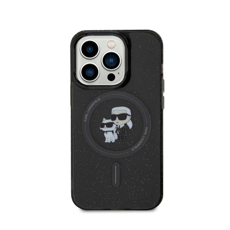 Karl Lagerfeld Karl & Choupette Glitter Magsafe - iPhone 15 Pro Tasche (schwarz)