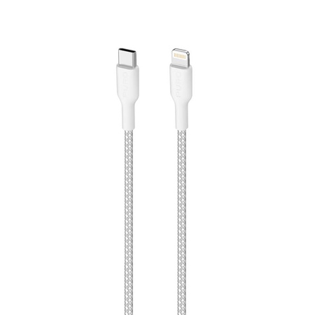 PURO Fabric Ultra Strong - Kabel w oplocie heavy duty USB-C / Lightning MFi 2m (biały)