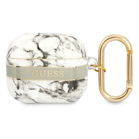 Guess Marble Strap - pouzdro pro Airpods 3 (šedé)