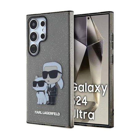 Karl Lagerfeld IML Glitter Karl & Choupette - Samsung Galaxy S24 Ultra Case (black)