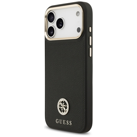 Guess Grained Strass Logo MagSafe - Case iPhone 17 Pro Max (black)