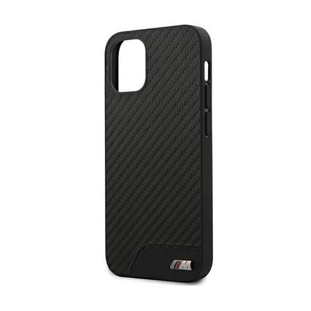 BMW M Collection PU Carbon - Etui iPhone 12 mini (czarny)