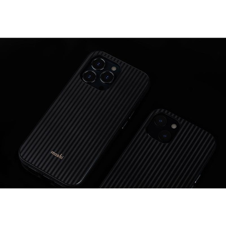 Moshi Arx Slim Hardshell Case - Étui MagSafe pour iPhone 13 (Noir Mirage)