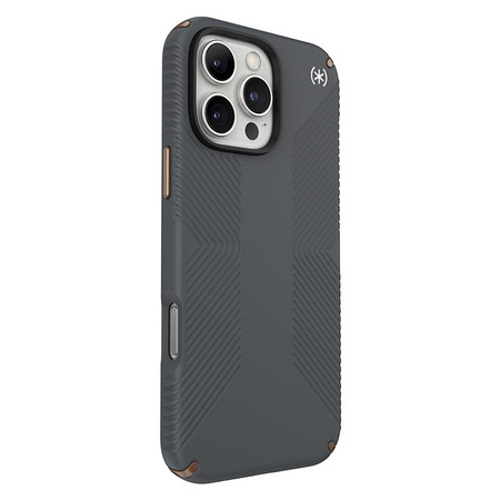 Speck Presidio2 Grip - iPhone 16 Pro Max Case (Charcoal Grey / Cool Bronze / White)