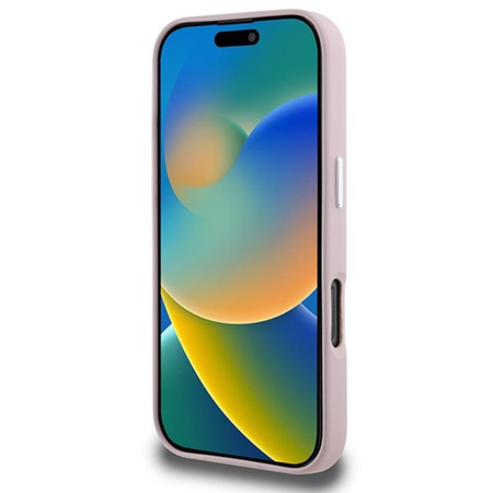 Karl Lagerfeld FW Metal Plate MagSafe - Pouzdro pro iPhone 16 Pro (růžové)