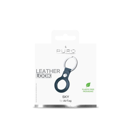 Puro SKY Case - Porte-clés Apple AirTag en cuir écologique (bleu marine)