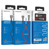 Borofone Highway - Propojovací kabel USB-Lightning 1,2 m (černý/červený)