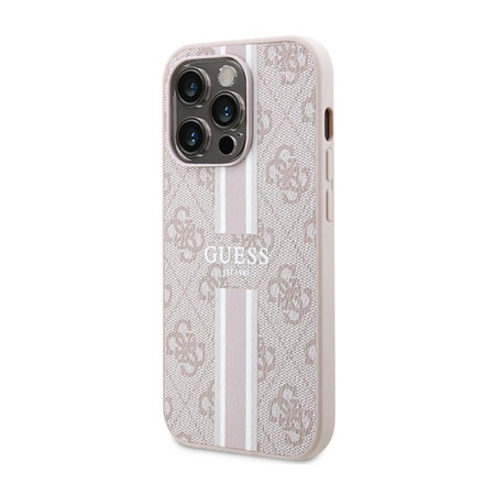 Guess 4G Printed Stripes MagSafe - iPhone 14 Pro Max Case (Pink)