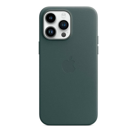Apple Leather Case - Étui en cuir avec MagSafe pour iPhone 14 Pro Max (vert forêt)