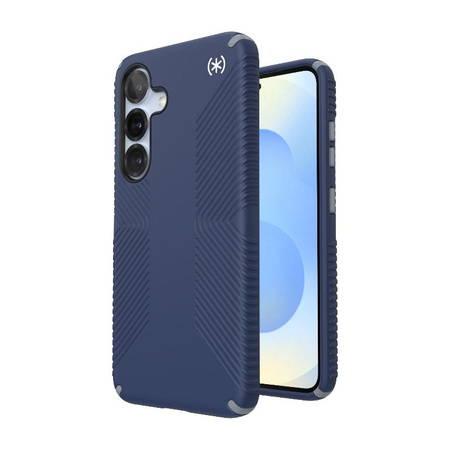 Speck Presidio2 Grip Magnet - Étui MagSafe Samsung Galaxy S25 / 24 (Bleu côtier/Gris poussière/Blanc)