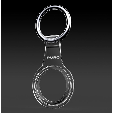 PURO NUDE Case - Silicone keychain for Apple AirTag (transparent)