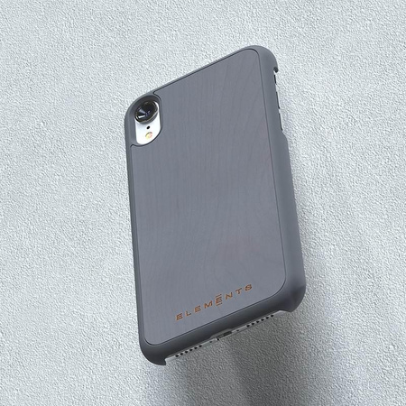 Nordic Elements Original Gefion - Coque en bois pour iPhone XR (Gris moyen)