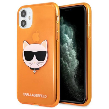Karl Lagerfeld Choupette Head - iPhone 11 Case (fluo orange)