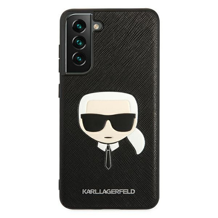 Karl Lagerfeld Saffiano Ikonik Karl`s Head - Samsung Galaxy S21 FE tok (fekete)