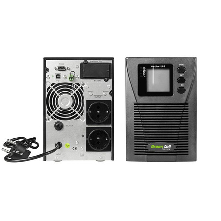Green Cell - Onduleur Online MPII 1000VA 900W avec écran LCD