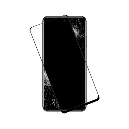 Crong 7D Nano Flexible Glass - 9H unzerbrechliches Hybridglas für den gesamten Bildschirm des Xiaomi Redmi Note 10S