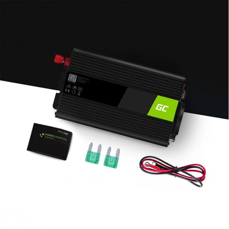 Green Cell - Voltage Inverter UPS mode 12V to 230V Pure Sine wave 300W/600W for Central Heating Pump